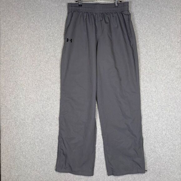 Vintage Under Armour Men's Size Large Heat Gear Grey Ankle Length Pants Athletic - Picture 1 of 12